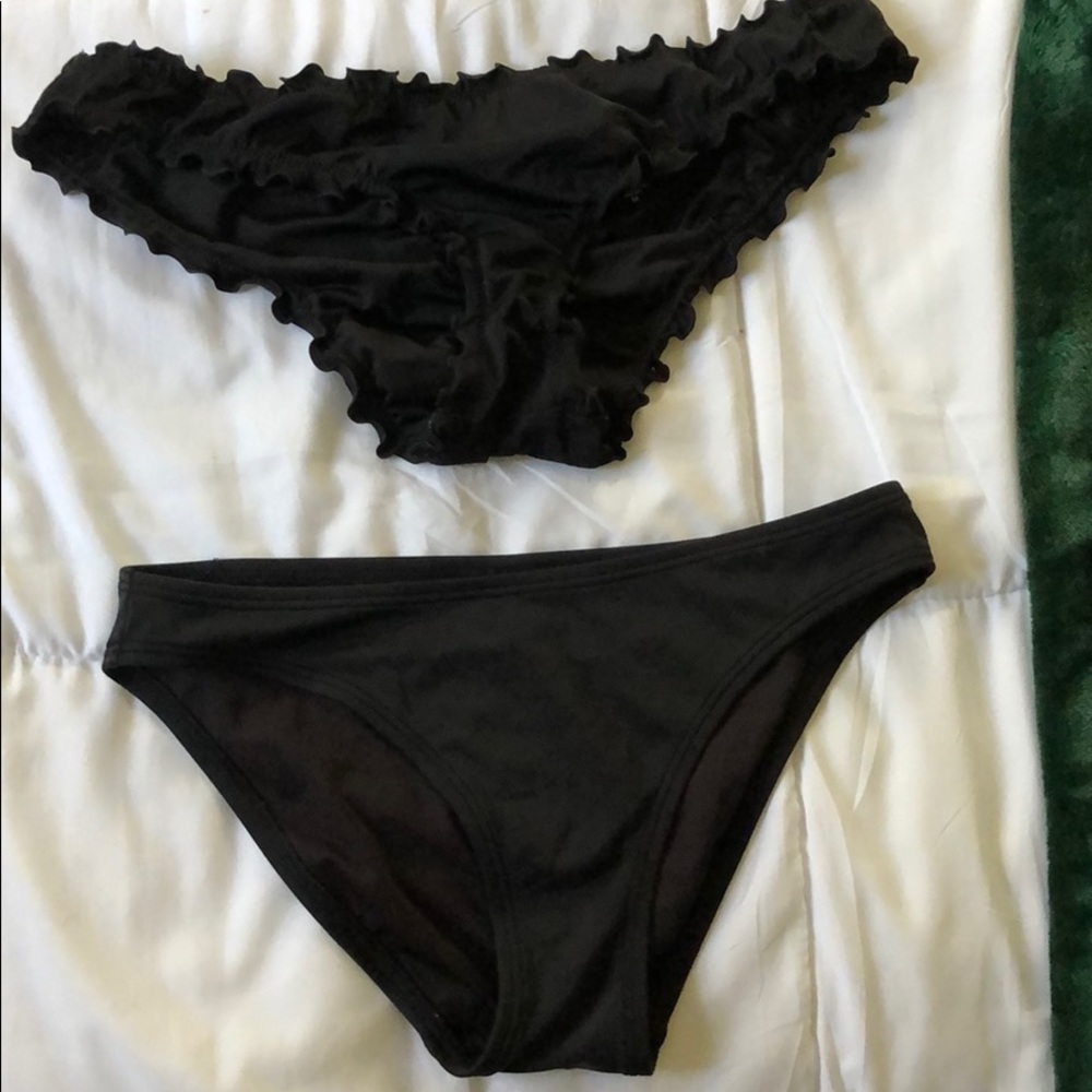 Black bikini bottoms.